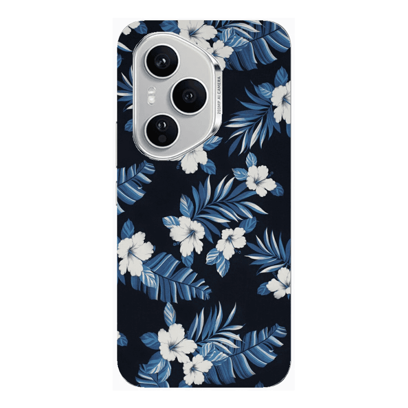 Honor Magic 400 Pro flower blue laves Transparent Silicone TPU Θήκη